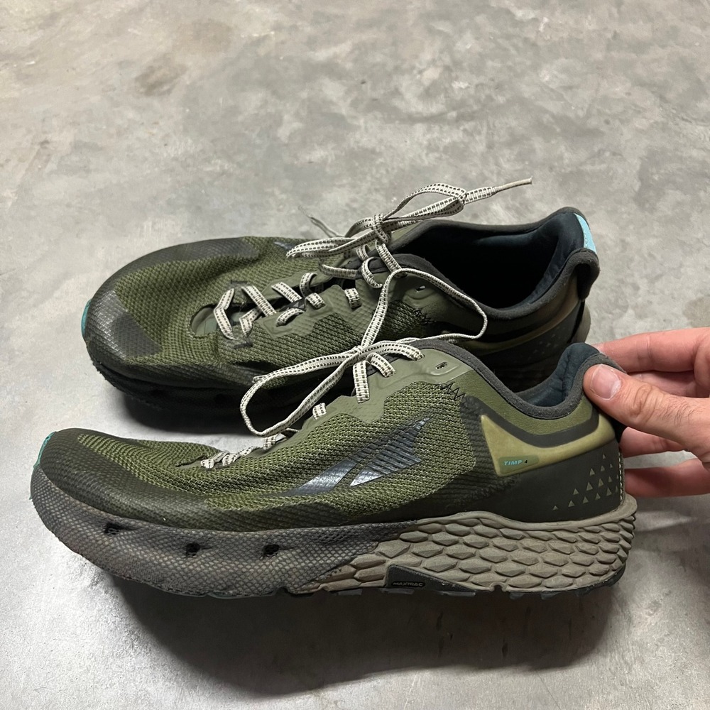 Altra Timp 4 Mens Trail Running Shoes Green AL0A547J315 Size 12